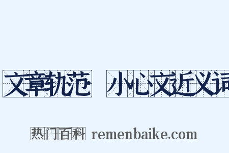 文章轨范·小心文近义词是什么意思的图片